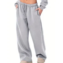dockstreet Women Solid Grey Track Pants-picture-25