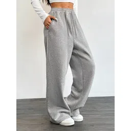 dockstreet Women Solid Grey Track Pants-picture-18