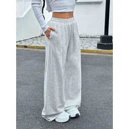 dockstreet Women Solid Grey Track Pants-picture-30