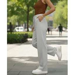 dockstreet Women Solid Grey Track Pants-picture-16