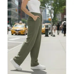 dockstreet Women Solid Olive Track Pants-picture-26