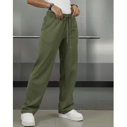 dockstreet Women Solid Olive Track Pants-picture-12