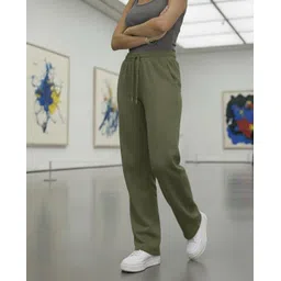 dockstreet Women Solid Olive Track Pants-picture-33