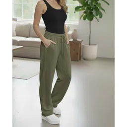 dockstreet Women Solid Olive Track Pants-picture-14
