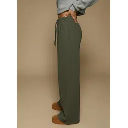 dockstreet Women Solid Olive Track Pants-picture-20