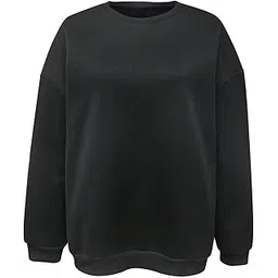 dockstreet Women's Blended 100% Cotton and Fleece Blend Oversized Fit® Baggy Fit Drop Shoulder Cool and Stylish Sweatshirt-picture-12