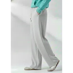 dockstreet Women Solid Grey Track Pants image 2