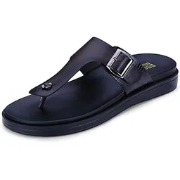 doctor extra soft Men's Classic Casual Original Leather Thong Black/Brown Sandals/Chappals with Memory Foam Cushion| Stylish & Non-Slip|Comfortable & Lightweight |Flip flops Slippers Gents & Boys F-3-picture-31