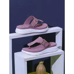 DOCTOR EXTRA SOFT Women Solid Round Toe T-Strap Flats-picture-20