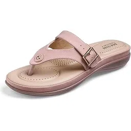 doctor extra soft Women's Flat Comfortable Memory Foam Slippers/Flip-Flops Fashion Stylish Casual Diabetic Orthopedic Lightweight Synthetic Slip-on Sandals with Adjustable Strap for Girls/LadiesD-623-picture-26
