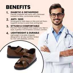 doctor extra soft Men Memory Foam Sandals Ortho Care Orthopedic Diabetic Comfort Doctor Soft Flats Sandal image 2