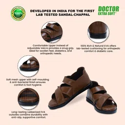doctor extra soft Men Memory Foam Sandals Ortho Care Orthopedic Diabetic Comfort Doctor Soft Flats Sandal image 4