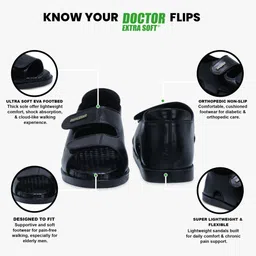doctor extra soft Men Memory Foam Sandals Ortho Care Orthopedic Diabetic Comfort Doctor Soft Sandal image 3