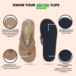 doctor extra soft Men's Stylish Ortho Care Relax Slipper Orthopedic Diabetic Soft Doctor Dr House Men Flip Flops image 3