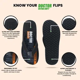 doctor extra soft Mens Stylish Ortho Care Slipper Orthopedic Diabetic Comfort Soft Doctor Dr House Men Flip Flops image 3
