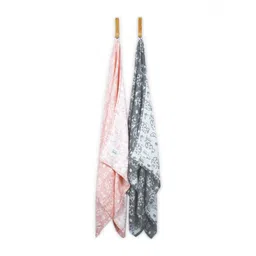 Doctor Towels Coral & Charcoal 2 Pieces Printed Banana 300 GSM Towel Set-picture-34