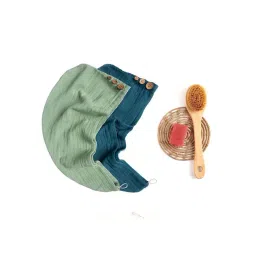 Doctor Towels Sage Green & Dutch Teal 380 GSM Banana Double Cloth Hair Wrap - Set of 2-picture-27