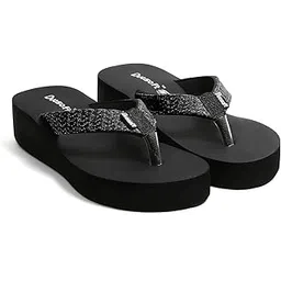 doctor walk Flip Flop for Women | Soft Comfortable | Breathable | Fashionable | Stylish | Trendy | Super soft | Lightweight | Anti-Slip Sole | Indoor & Outdoor | (DW-017)(Black)-picture-20