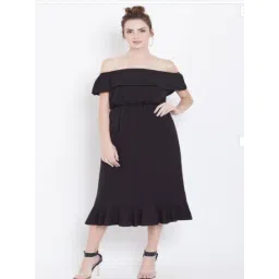 DODO & MOA Black Regular Fit Midi Dress-picture-13