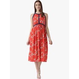 DODO & MOA Floral Printed Crepe Midi Dress-picture-21