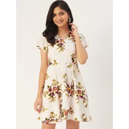 DODO & MOA Floral Printed Fit And Flare Dress-picture-21
