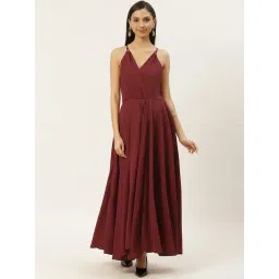 DODO & MOA Maroon Maxi Dress-picture-29