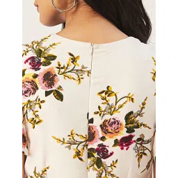 DODO & MOA Off-White Printed A-Line Dress image 5