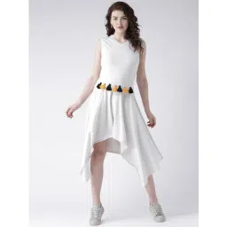 DODO & MOA Off White Slim Fit High-Low Dress-picture-23