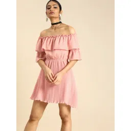 DODO & MOA Peach Fit & Flare Dress-picture-10