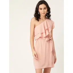 DODO & MOA Peach Slim Fit Wrap Dress-picture-13