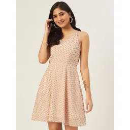 DODO & MOA Polka Dots Printed Georgette Dress-picture-27