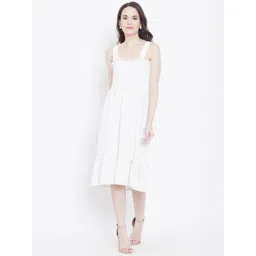 DODO & MOA Smocked Fit & Flare Midi Dress-picture-34