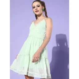 DODO & MOA V-Neck Shoulder Strap Fit & Flare Dress-picture-20