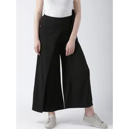 DODO & MOA Women Black Regular Fit Solid Trousers-picture-27