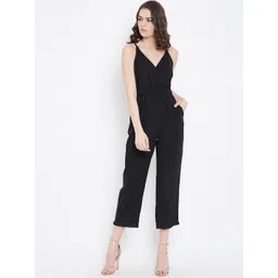 DODO & MOA Women Black Solid Basic Jumpsuit-picture-19