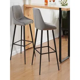 Doe Buck Modern Velvet High Bar Chair with Black Legs-picture-14