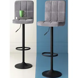 DOE BUCK Velvet Adjustable Bar Stool Chair-picture-14