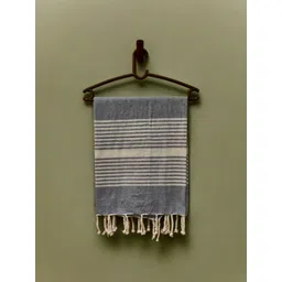 Dolce Casa Blue & White Striped Pure Cotton Bath Towels-picture-30