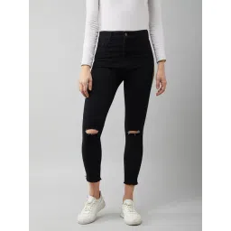DOLCE CRUDO Black Distressed Jeans-picture-11