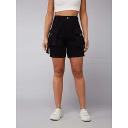 Dolce Crudo Black Flared Fit Shorts-picture-30