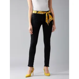 DOLCE CRUDO Black High Rise Jeans With Belt-picture-38