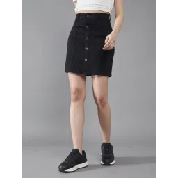 DOLCE CRUDO Black Mini  Skirt image 1