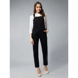 DOLCE CRUDO Black Plain Jumpsuits-picture-13