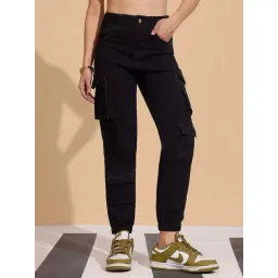 Dolce Crudo Black Regular Fit Joggers Jeans-picture-16