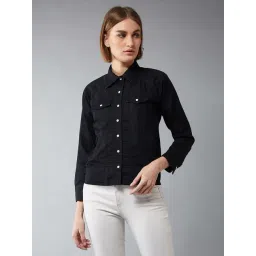 DOLCE CRUDO Black Relaxed Fit Denim Jacket-picture-43