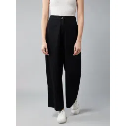 DOLCE CRUDO Black Relaxed Fit High Rise Jeans-picture-37