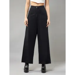 DOLCE CRUDO Black Relaxed Fit High Rise Jeans-picture-29