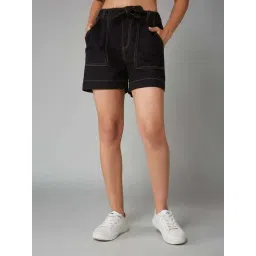 Dolce Crudo Black Relaxed Fit Shorts-picture-23
