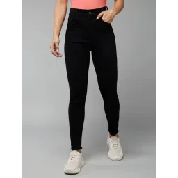 DOLCE CRUDO Black Skinny Fit High Rise Jeans-image-29