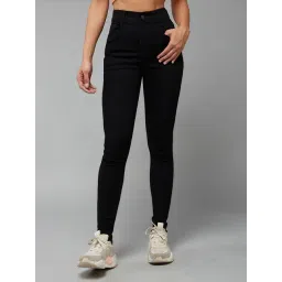 DOLCE CRUDO Black Slim Fit High Rise Jeans-image-24